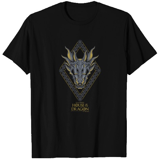 Dragon Pet House of the Dragon Diamond Design Skull Silhouette T-Shirts
