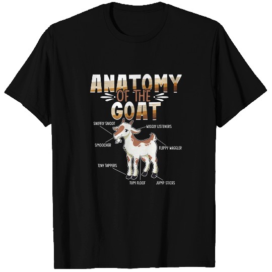 Goats Pet Anatomy Of The Goats Baby Kid Cute Animal Lover T-Shirts
