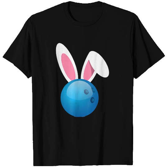 Sport Bowling playing ball t easter bunny men women T-Shirts