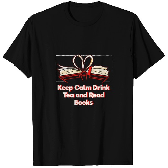 Book Fun Drink Tea and Read Books Reading Bookworm Literature 5 T-Shirts