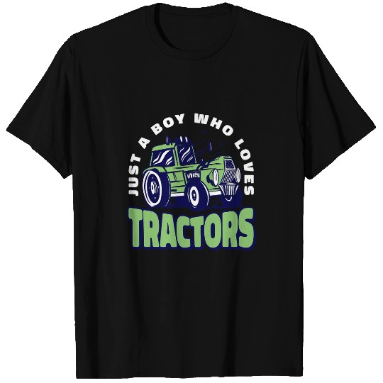 Tractor Fun driving Just A Boy Who Loves Tractors Farming for Toddler Farmer T-Shirts
