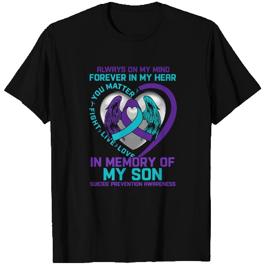 suicides Prevention 988 Ribbon In Memory Of My Son You Matter T-Shirts