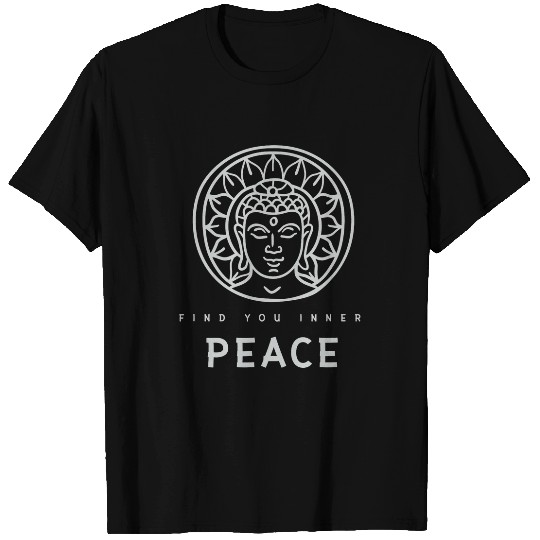 Buddha Monk Namaste Control Thoughts Inner Peace Buddhism T-Shirts