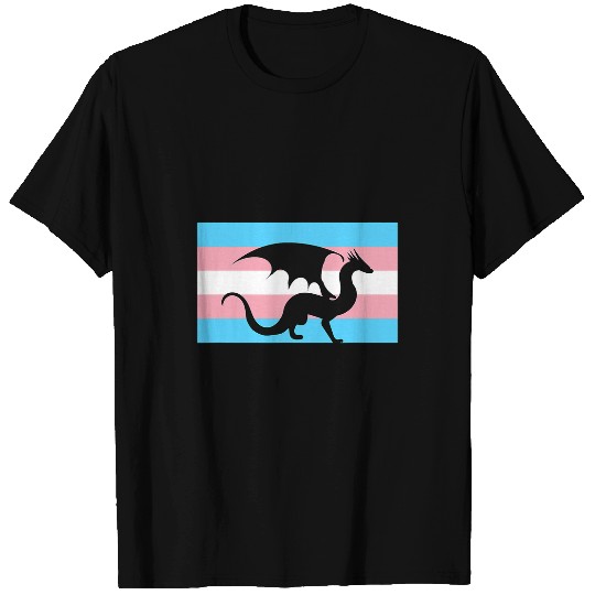 Dragon Pet Transgender Pride Flag Aesthetic Mythical T-Shirts