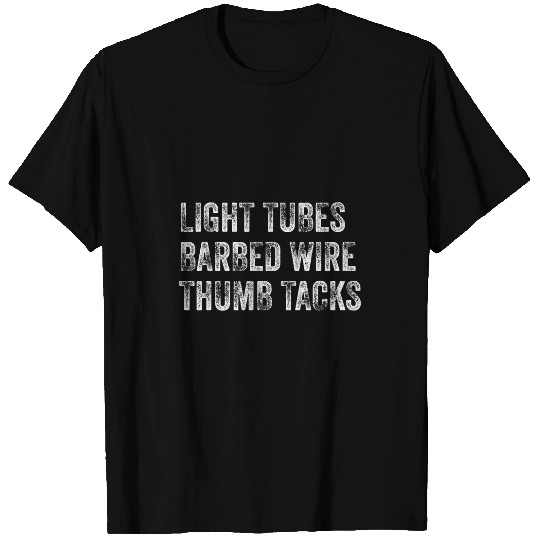 Sport Wrestling Light Tubes Barbed Wire Thumb Tacks Death Match Wrestling T-Shirts