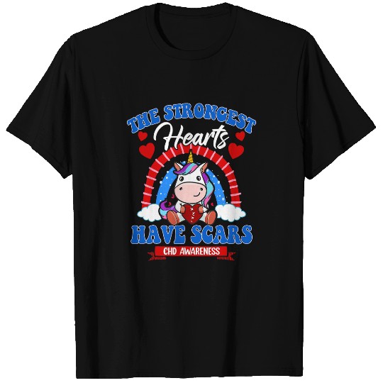 Unicorn Pet The Strongest Hearts Have Scars CHD Awareness Cute T-Shirts