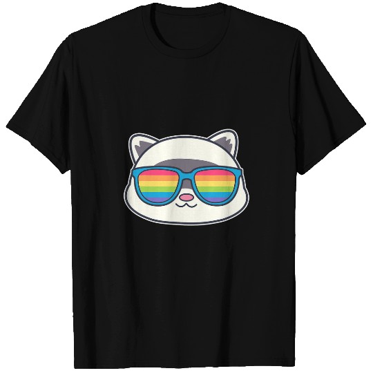 Ferret Pet LGBT Pride Cute Ferret Pride Flag Rainbow Sunglasses LGBTQ T-Shirts