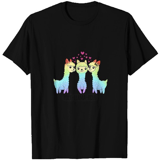 Llama Pet PolyLlamaRous Funny Polyamory For Polyamorous Throuple T-Shirts