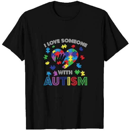 Autism Puzzle I Love Someone with Autism Puzzle 2ADHD T-Shirts