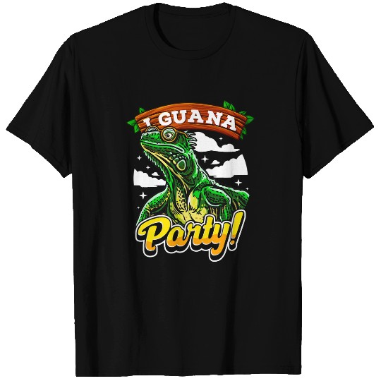 Iguana Pet I Guana Party Funny Iguana Lizard Pun 2 T-Shirts