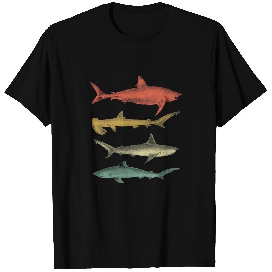 Shark Pet Types Of Sharks Great White Tiger Bull Hammerhead Shark Sea T-Shirts