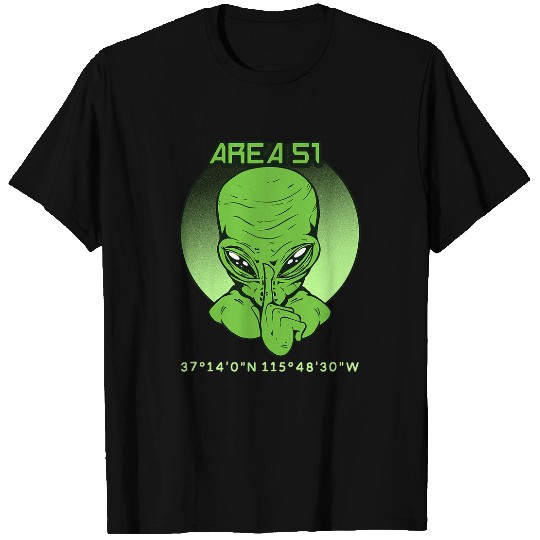 Aliens UFO Area 51 T Roswell Coordinates UFO Alien UFO Flying Saucer T-Shirts