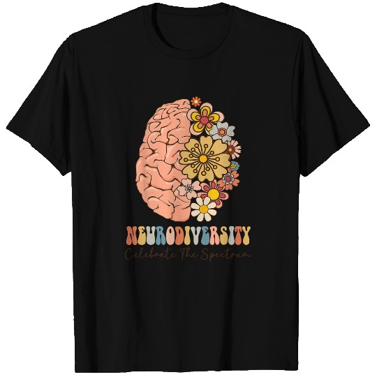 Autism Puzzle Neurodiversity celebrate the spectrum Brain Autism Awareness 3 T-Shirts