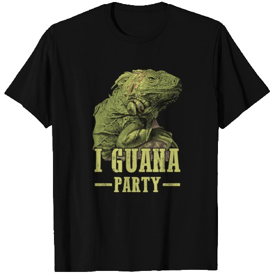 Iguana Pet hunter Party for boys Iguanas Iguana Lizard men T-Shirts
