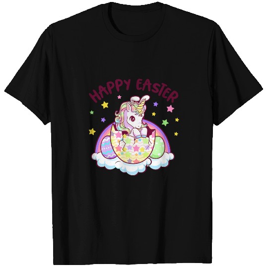 Unicorn Pet Kids Happy Easter Unicorn Bunny Girls Kids Easter Eggs T-Shirts