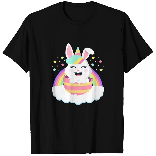 Unicorn Pet Kids Easter Bunny Face Unicorn Bunnicorn Rabbit Toddler Girls T-Shirts