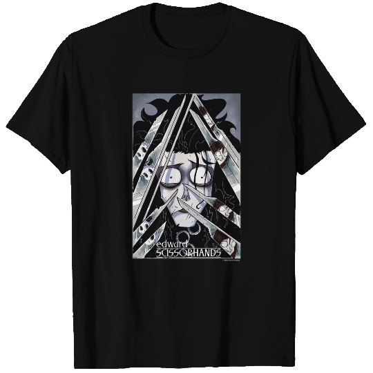 Book Fun Edward Scissorhands Edward Behind Scissors Comic Book Poster T-Shirts