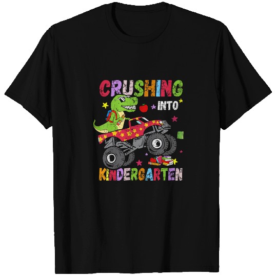 Dinosaur Pet Teacher Kids Funny Kindergarten Dinosaur Monster Truck Back To School Boy T-Shirts