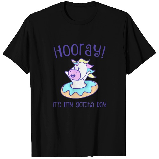 Unicorn Pet Kids Hooray Its My Gotcha Day Unicorn Donut Adoption Foster T-Shirts