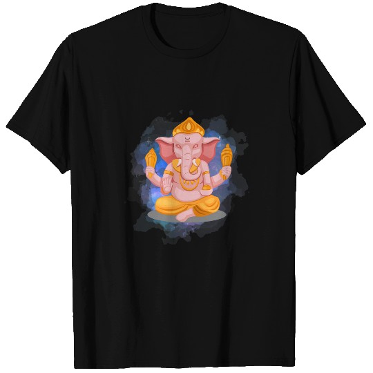 Elephant Mammal Pink Ganesha Elephant Headed Hindu God Of Success Wisdom T-Shirts