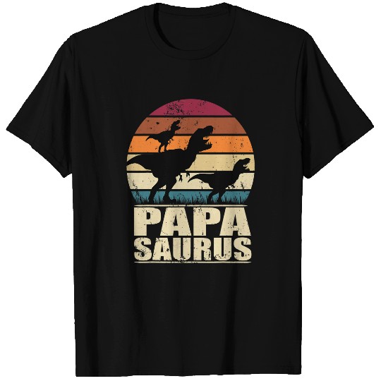 Dinosaur Pet Papasaurus rexs Twin Dino Papa Family Dinosaur Papa Saurus T-Shirts