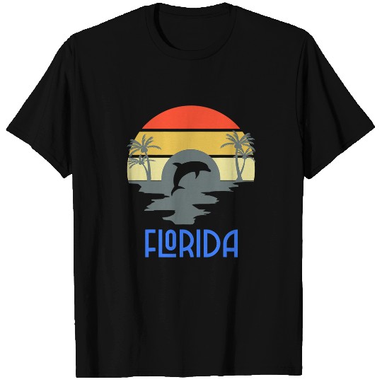 Dolphin Pet Gift Florida Keys Vintage 70s Retro Florida Vacation T-Shirts