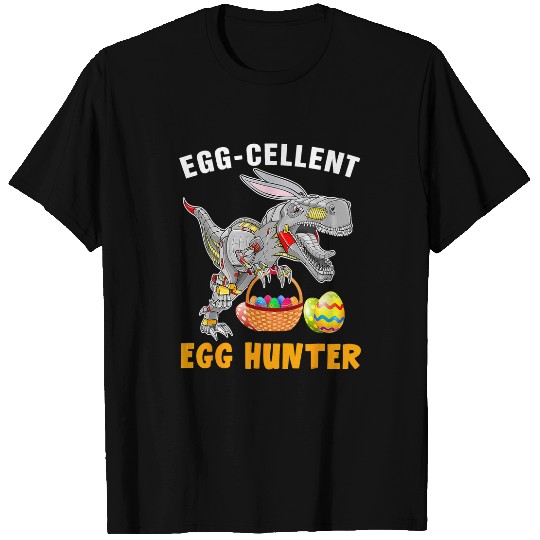 Dinosaur Pet Cute Easter s for Women Robot Dino with Decorated Eggs T-Shirts