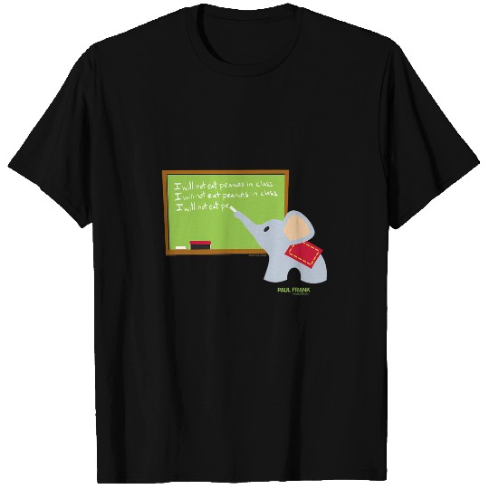 Elephant Mammal Paul Frank Ellie The Elephant Class Chalk Board T-Shirts