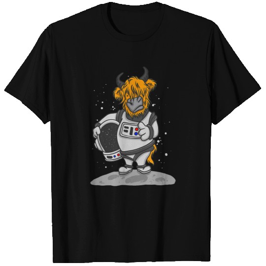 Cow Pet Scottish Highland Cow Cattle Cow Whisperer Astronaut T-Shirts