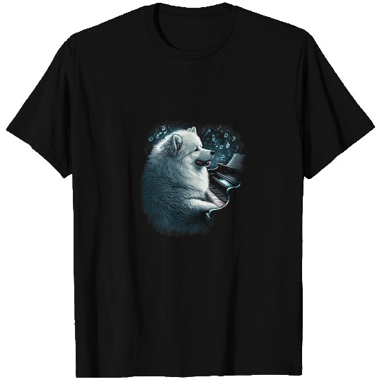 Piano playing Samoyed T-Shirts