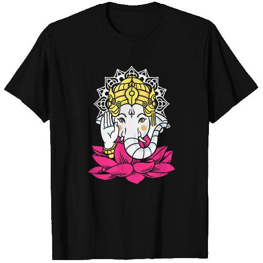 Elephant Mammal Ganesha India Meditation Buddhism Hinduism Elephant Ganapati T-Shirts