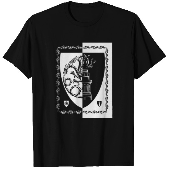 Dragon Pet House of the Dragon White Split Shield Frame T-Shirts