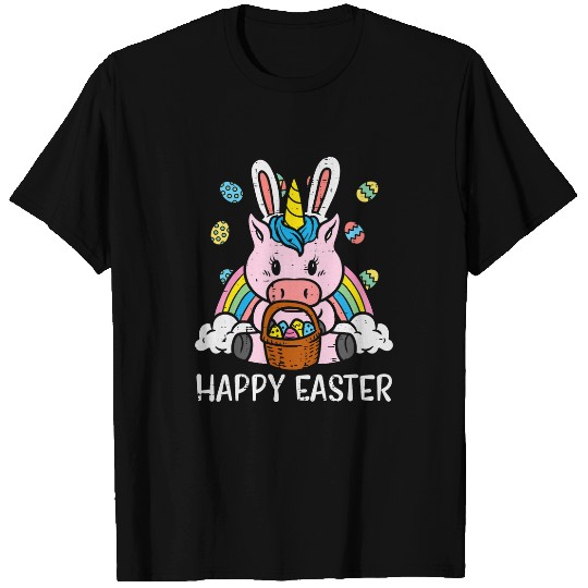 Unicorn Pet Kids Happy Easter Unicorn Bunny Eggs Cute Girls Kids Toddler T-Shirts