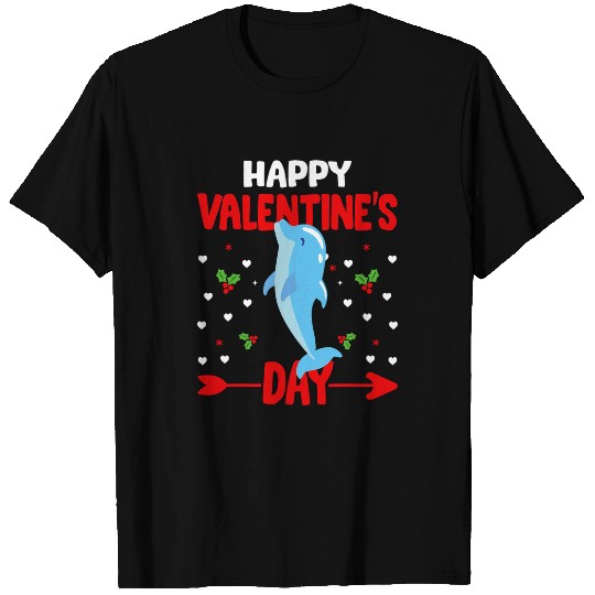 Dolphin Pet Gift Happy Valentines Day Dolphin Happy Valentines Day Outfits T-Shirts