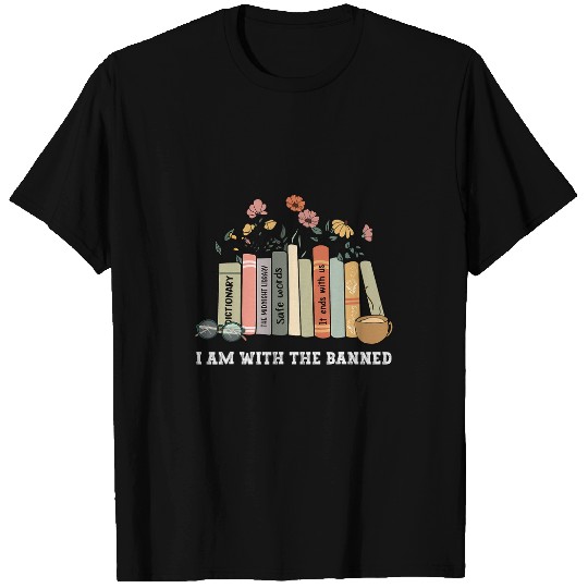 Book Fun reto Im With The Banned Reading Book floral T-Shirts
