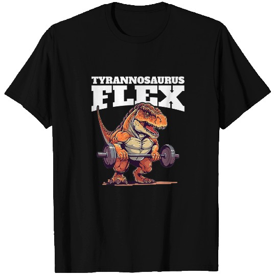 Dinosaur Pet Fitness Bodybuilding Funny Dino TRex Tyrannosaurus Flex 5 T-Shirts