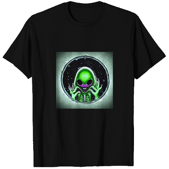 Aliens UFO UAP 51 area grey out of this world creature art 5 5 50 T-Shirts