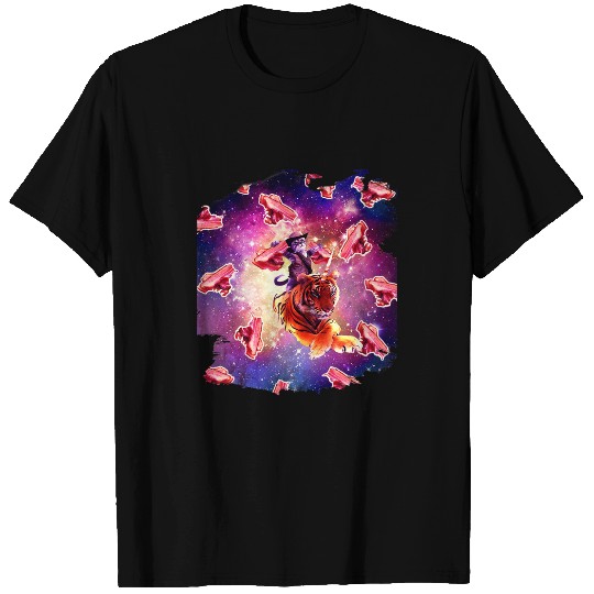 Unicorn Pet Tiger Gift Cowboy Space Cat On Tiger T-Shirts
