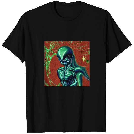 Aliens UFO UAP 51 area grey out of this world creature art 2 5 224 T-Shirts