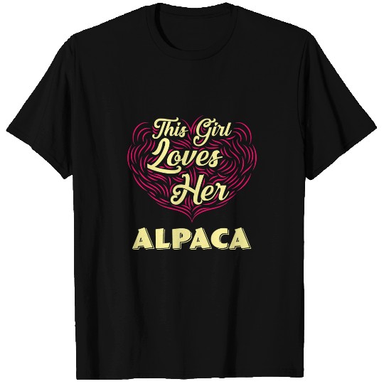 Llama Pet This Girl Loves Her Alpaca Sayings Farm Animals Quotes T-Shirts