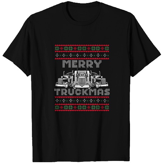 Truck Fun Christmas Semi Truck Funny Christmas Trucker Merry Truckmas T-Shirts