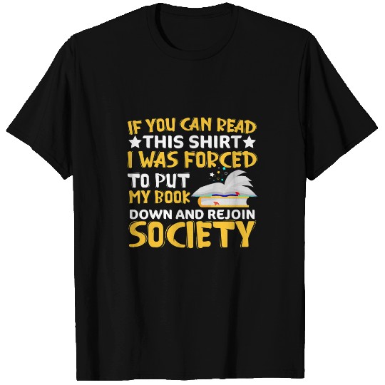 Book Fun Rejoin Society Book Lover Bookworm Libary T-Shirts