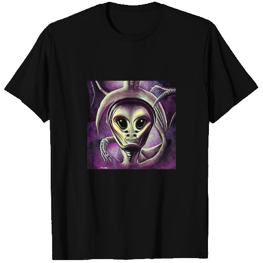 Aliens UFO UAP 51 area grey out of this world creature art 5 5 251 T-Shirts