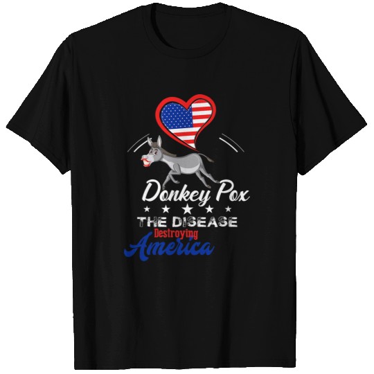 Donkey Pet girls Donkey Pox The Real Problem in America Funny T-Shirts