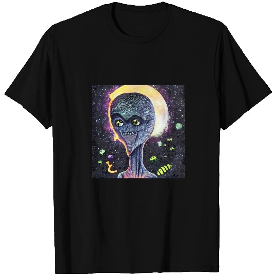 Aliens UFO UAP 51 area grey out of this world creature art 5 347 T-Shirts