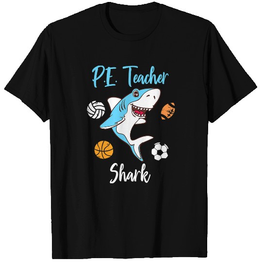 Shark Pet PE Physical Education Teacher Shark Back To School Gym T-Shirts