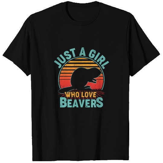 Beaver Pet vintages Just A Girl Who Loves Beavers Women Girls T-Shirts