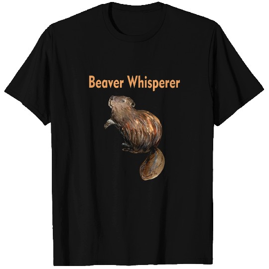 Beaver Pet Whisperer Watercolor Funny Quote T-Shirts