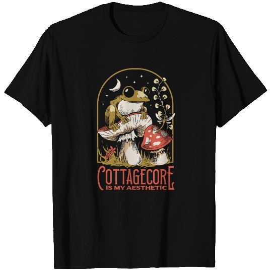 Frog Pet Aesthetic Frog Toad Mushroom Cottagcore T-Shirts