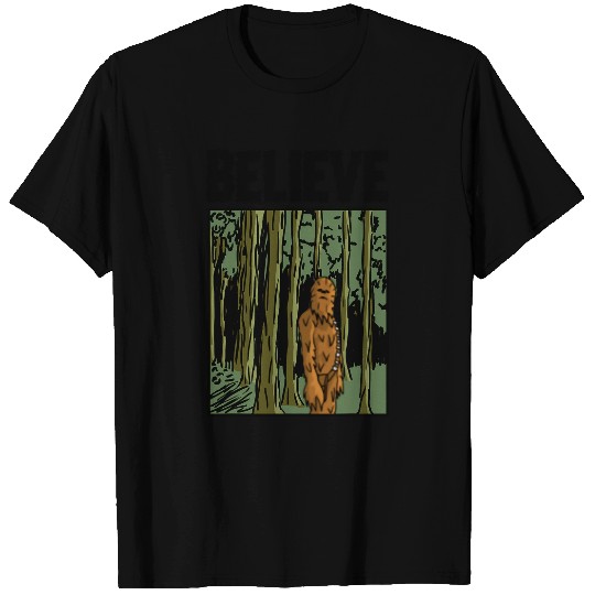 Bigfoot Pet Star Wars Classic Chewbacca Pop Art Bigfoot Believe Poster T-Shirts